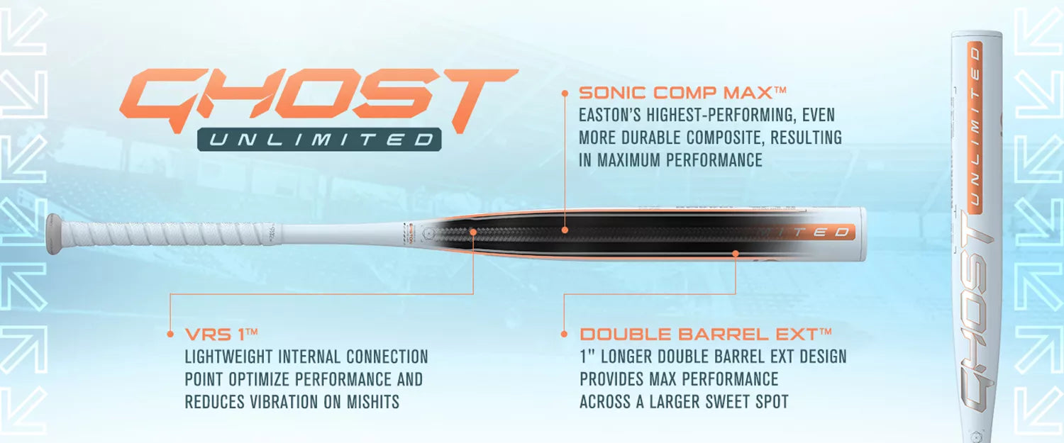 2025 EASTON GHOST UNLIMITED FASTPITCH SOFTBALL BAT: -11, -10, -9, -8