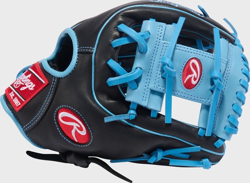 R9 11.5-INCH GLOVE, RHT, BLACK/COLUMBIA BLUE