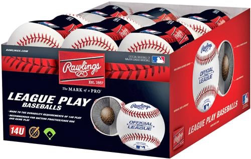 Rawlings 14 and under Official Baseball - 2 dz. Display Box