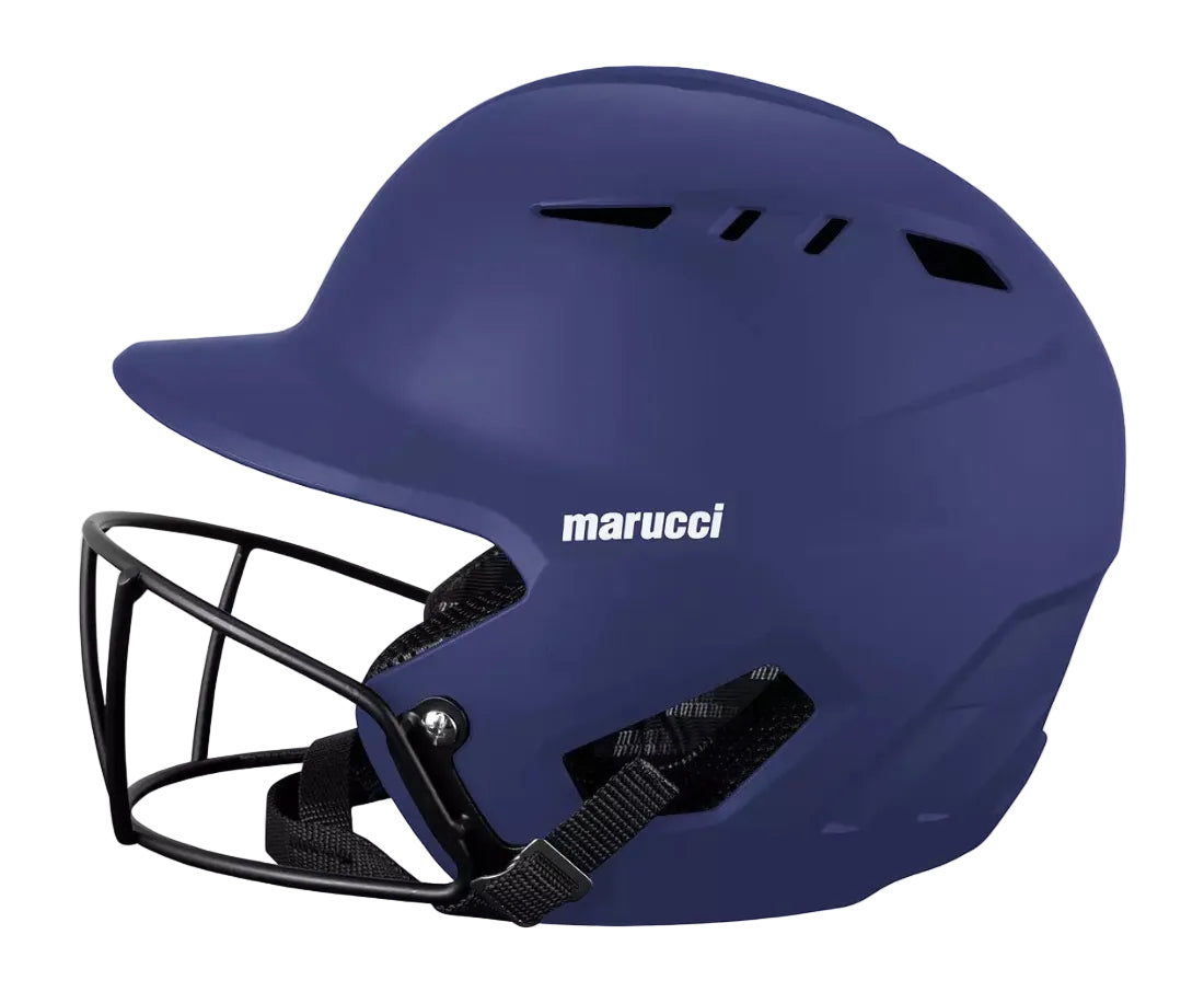 Marucci Navy Duravent Softball Batting Helmet w/ Facemask