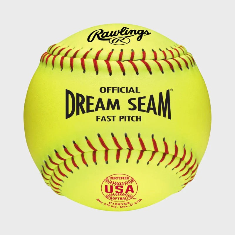 Rawlings 12-Inch Leather USA Fastpitch Official Softball, Dozen