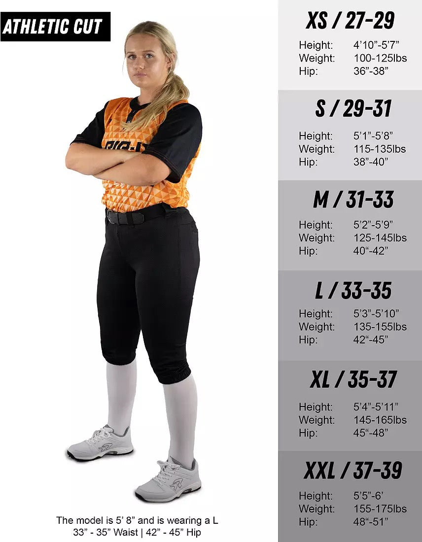 RIP-IT Women's Rev Athletic Fit Softball Pants