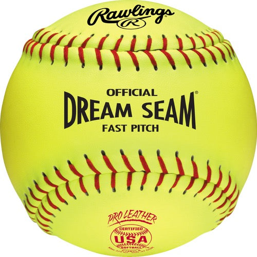 Rawlings Dream Seam Pro-Leather USA 12” Fastpitch Official Softball, Dozen