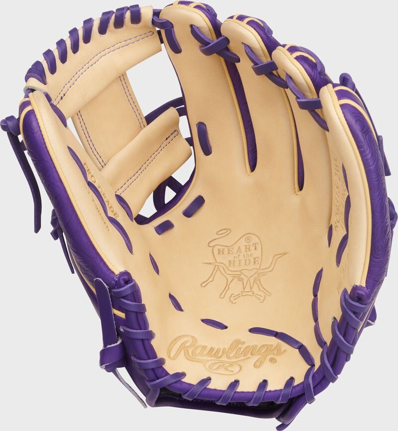 HEART OF THE HIDE 11.75-INCH PURPLE INFIELD GLOVE, RIGHT HAND THROW