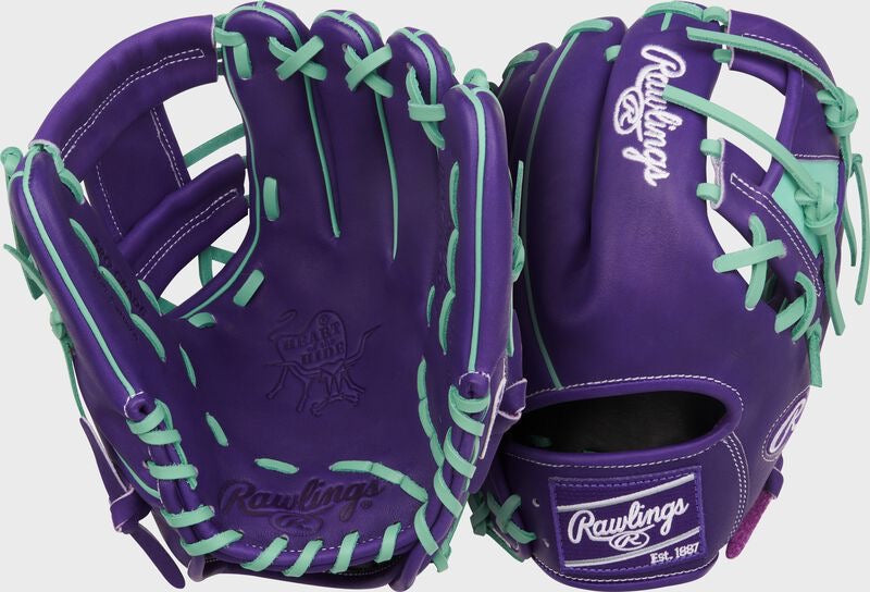 HEART OF THE HIDE 11.5-INCH PURPLE INFIELD GLOVE, RIGHT HAND THROW