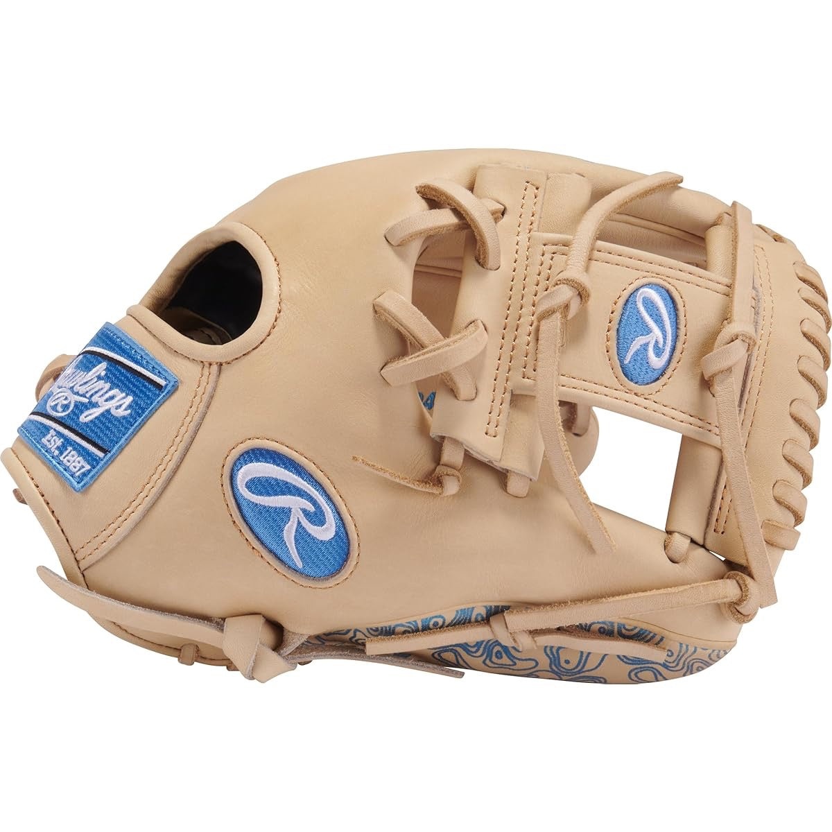 Heart Of The Hide Series Softball Glove 11.5" Right Hand Throw Camel/Columbia Blue