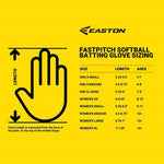 EASTON FUNDAMENTAL 2.0 GREEN WOMEN'S BATTING GLOVES