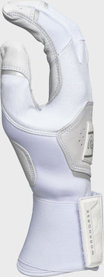 RAWLINGS WHITE WORKHORSE COMPRESSION STRAP BATTING GLOVES, ADULT