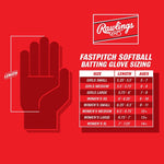 WOMEN'S WORKHORSE OKC COMPRESSION STRAP FASTPITCH BATTING GLOVES