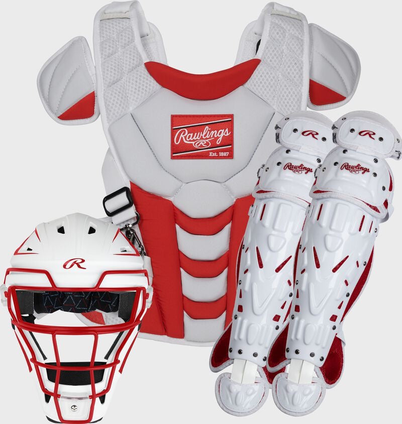 VELO NAVY FASTPITCH CATCHER'S SET, SMALL, MEDIUM, LARGE
