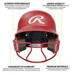 RAWLINGS MACH HI-VIZ FASTPITCH BATTING HELMET