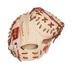 HEART OF THE HIDE 34" CAMEL CATCHER'S MITT, RH THR