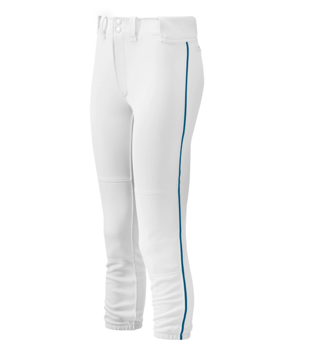 Youth Girl's Belted Piped Softball Pant